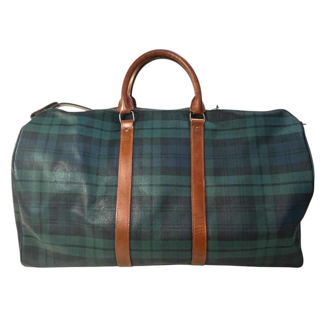 POLO ポロ ラルフローレン ボストンバッグ 2way チェック カデナ/キー