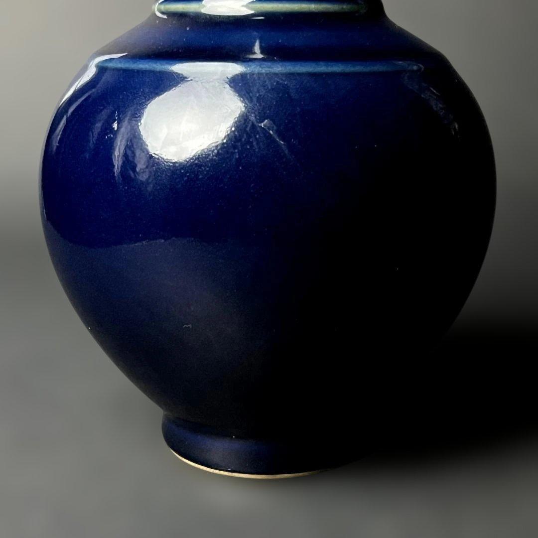 唐物 瑠璃釉瓶 大清康煕年製 款 中国美術 古玩 SH31