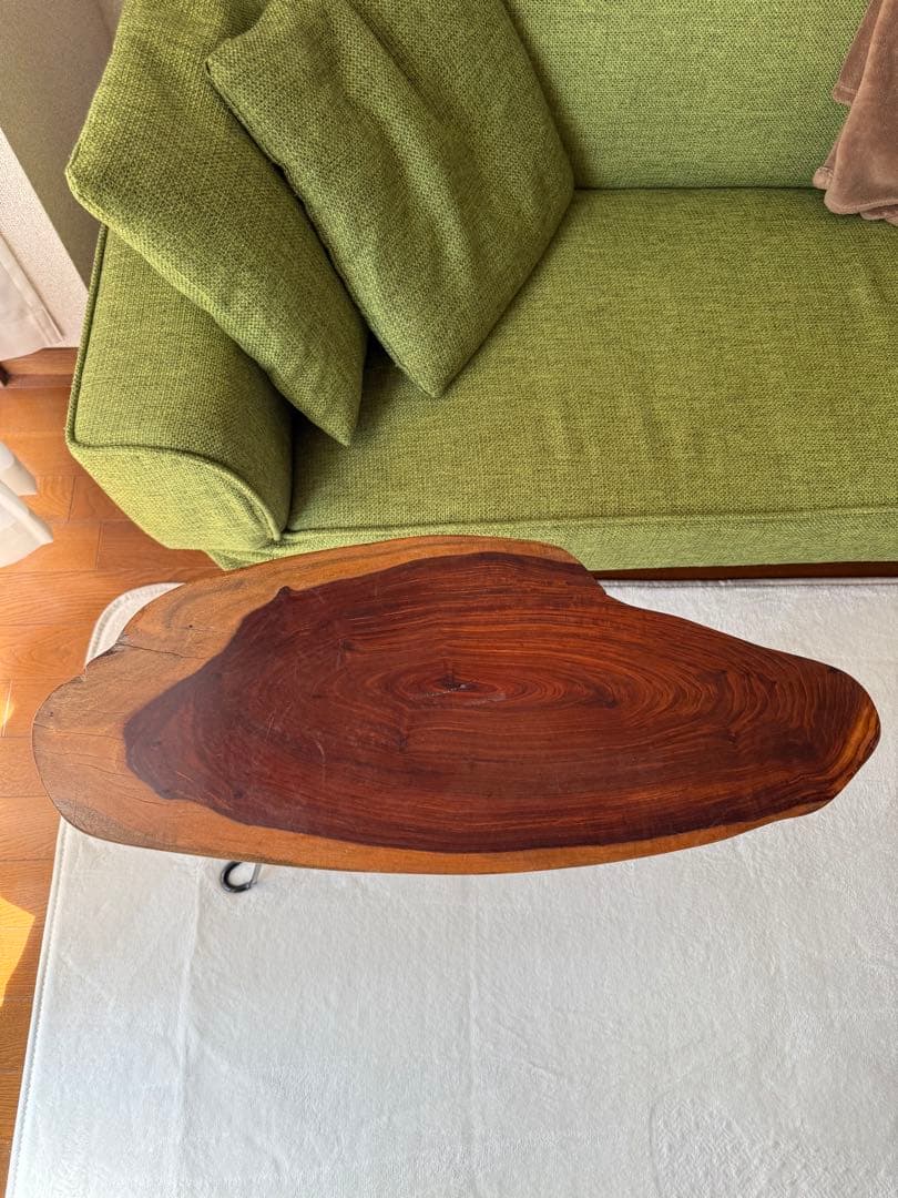 天然木　コーヒーテーブル　サイドテーブル　(一枚板)