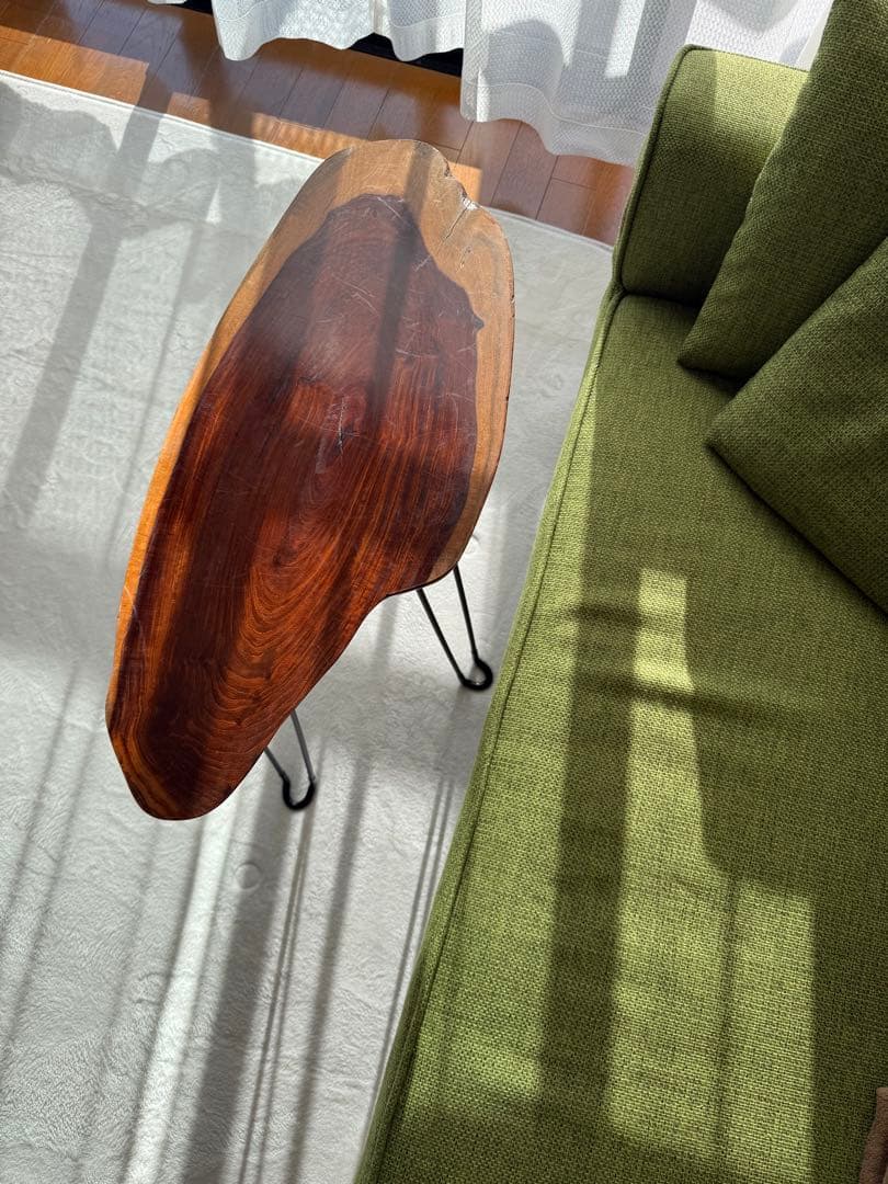 天然木　コーヒーテーブル　サイドテーブル　(一枚板)