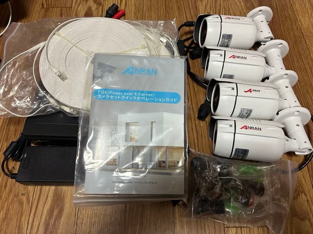 ANRAN POE型　防犯カメラ 4台セット