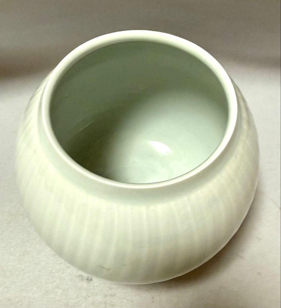 中国陶芸 高振宇　影青磁 水理紋 壺