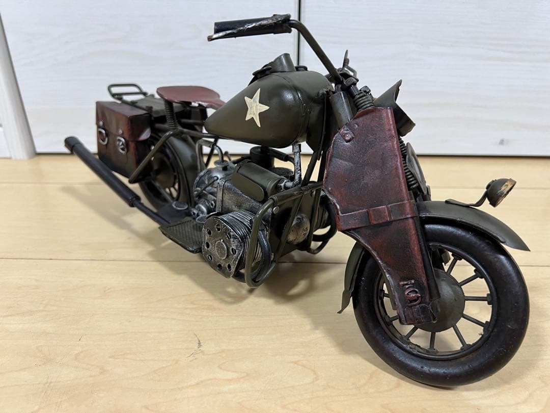 【ヴィンテージ】ハーレーダビッドソン WLA 軍用オートバイ ブリキ