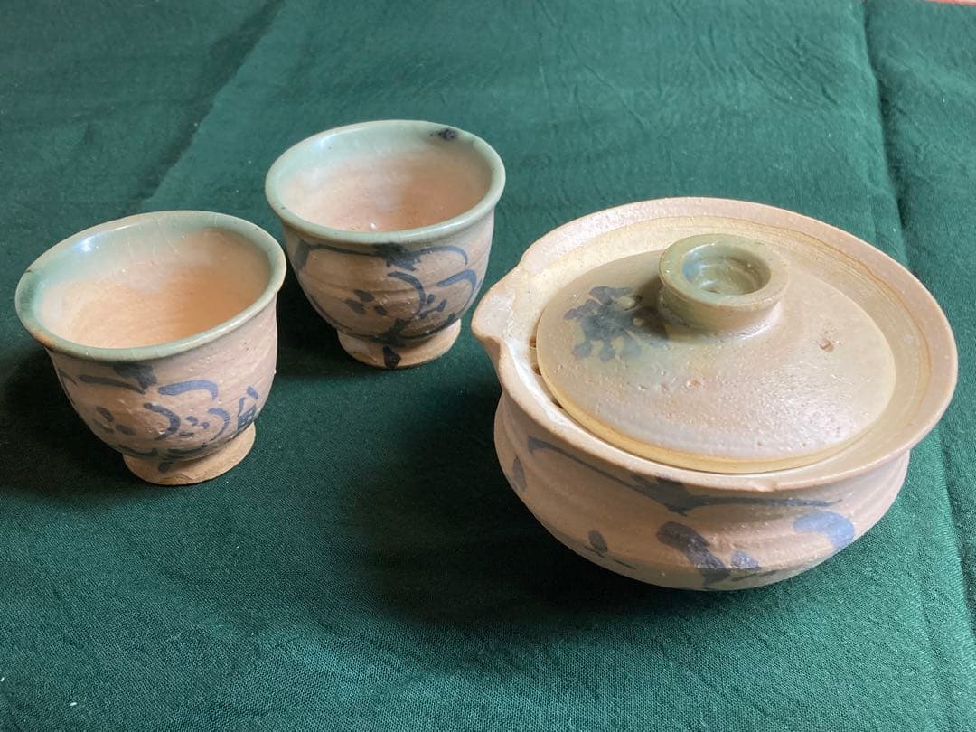 近江八田焼　煎茶器3点セット(未使用品)