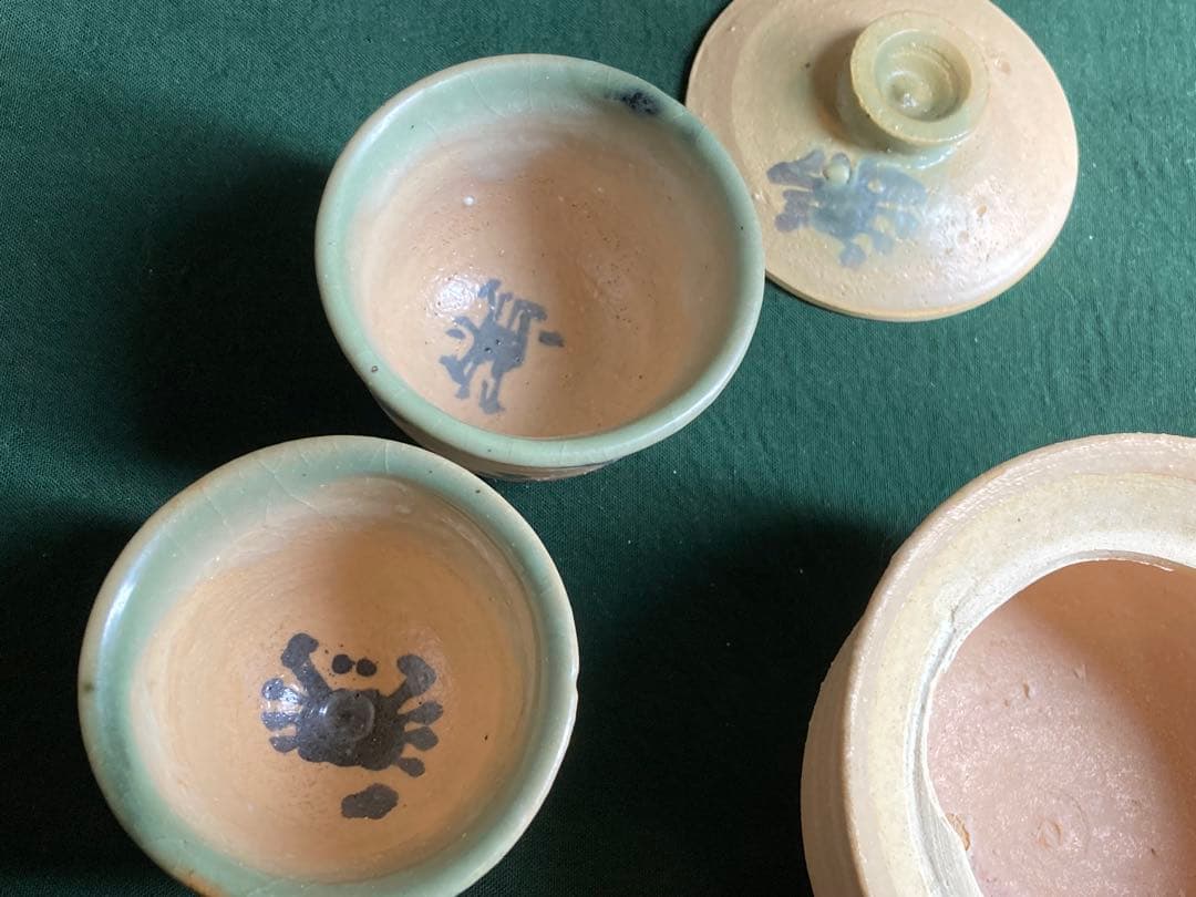 近江八田焼　煎茶器3点セット(未使用品)