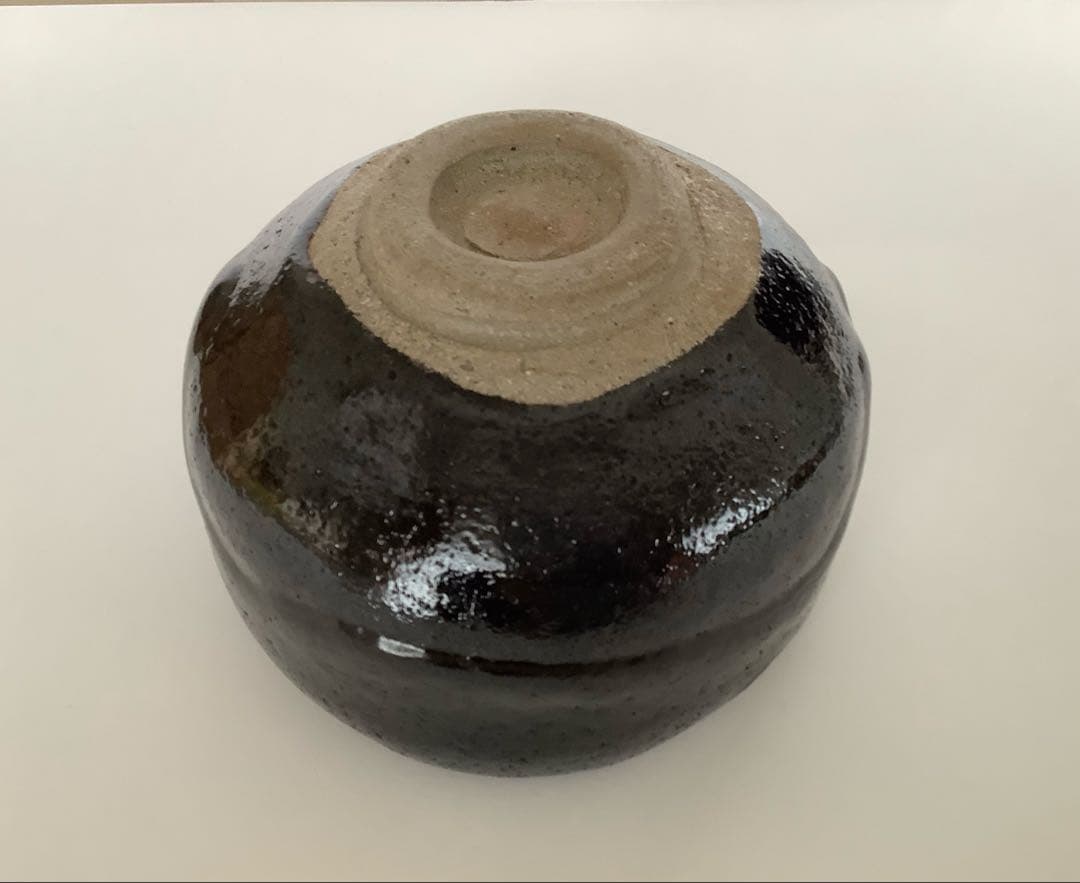 茶道 道具 黒茶碗 九代 大樋長左衛門 共箱有り 訳あり