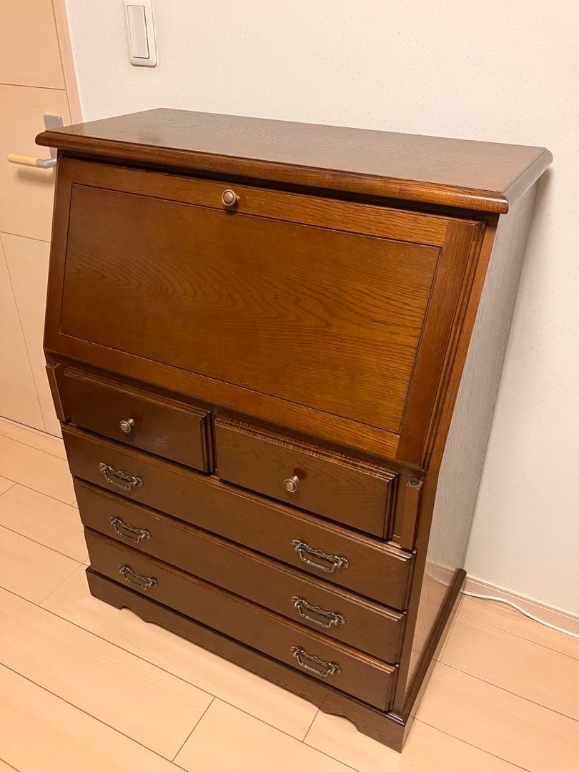 越後民芸　ライティングビューロー　ライティングデスク　高級　家具