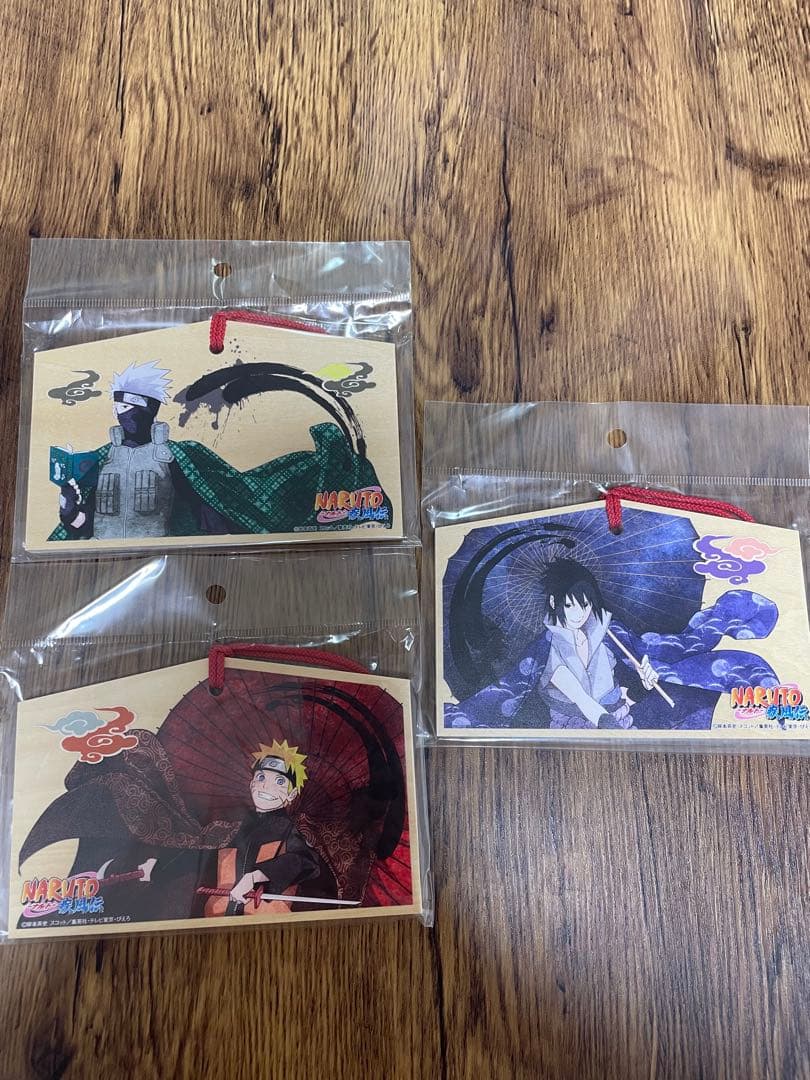 NARUTO疾風伝　うちはサスケ　カカシ　ナルト和傘　絵馬　アクスタ　キャラアニ