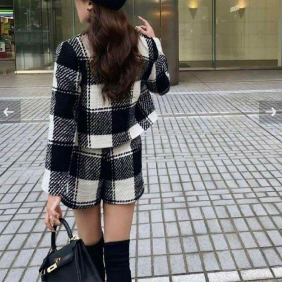 【美品】 sheller ブロックチェック キュロット