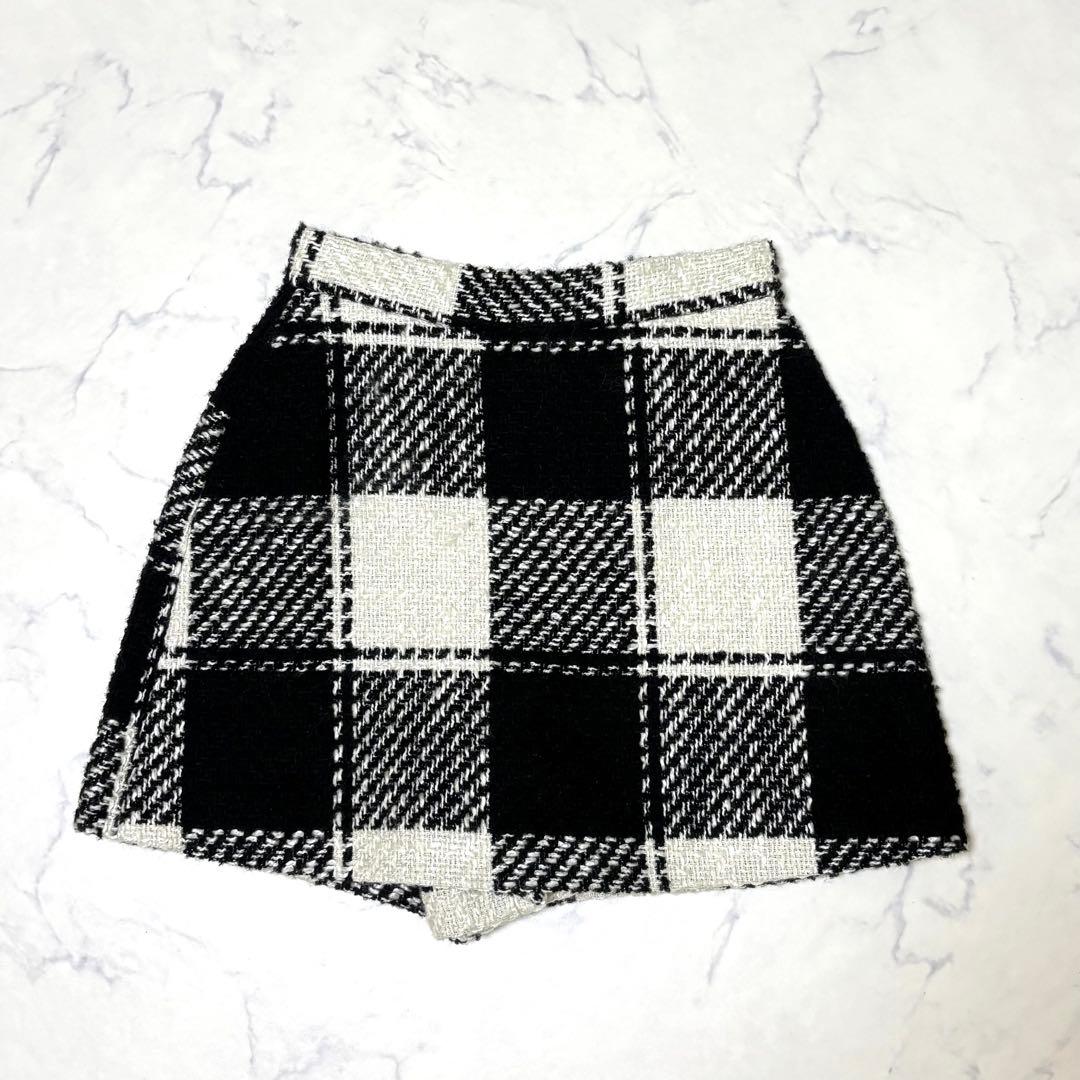 【美品】 sheller ブロックチェック キュロット