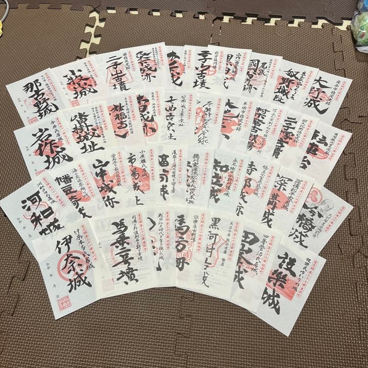 愛知県 30周年記念イベント御城印 / 御史跡印 (非売品) コンプリート