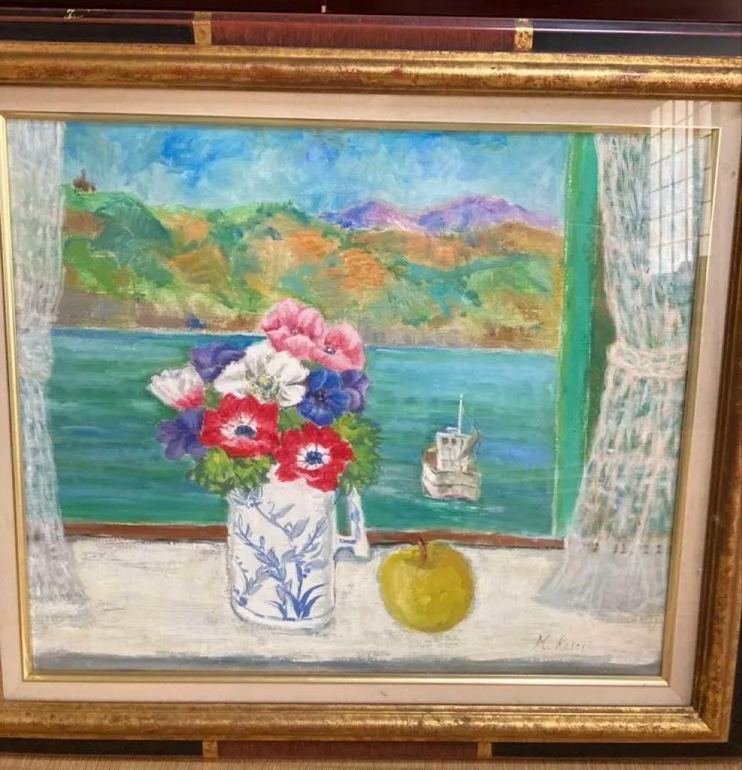 nam　油彩画 アネモネと百合F10 2点　額装無し