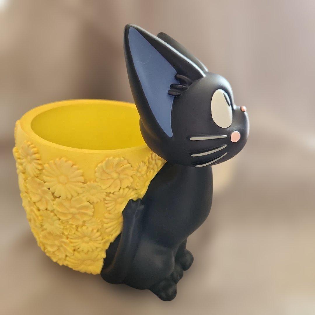 【新品同様】ジブリ プランターカバー 魔女の宅急便ジジとリリー ジオラマBOX