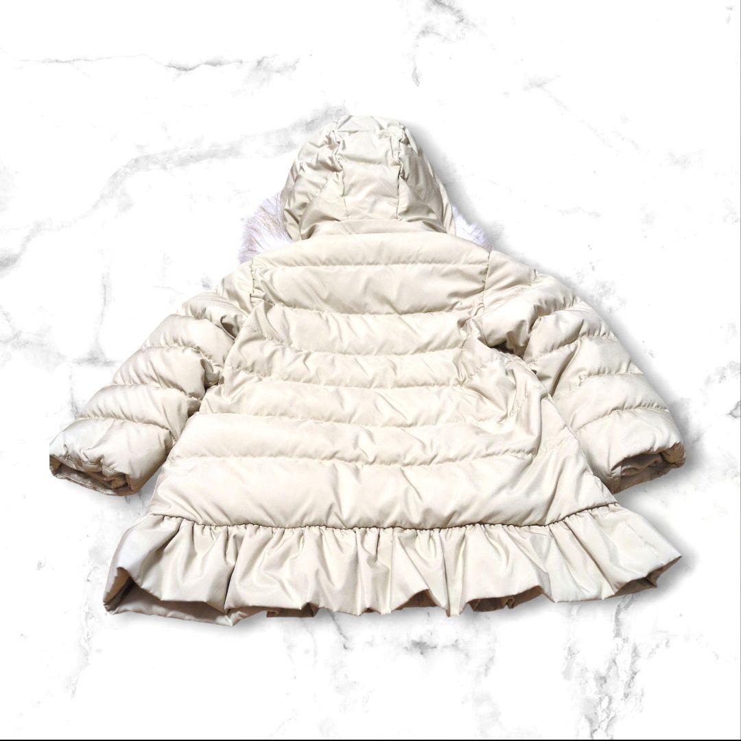 ケイト・スペード　ベージュ フリル付きダウンコート 90cm