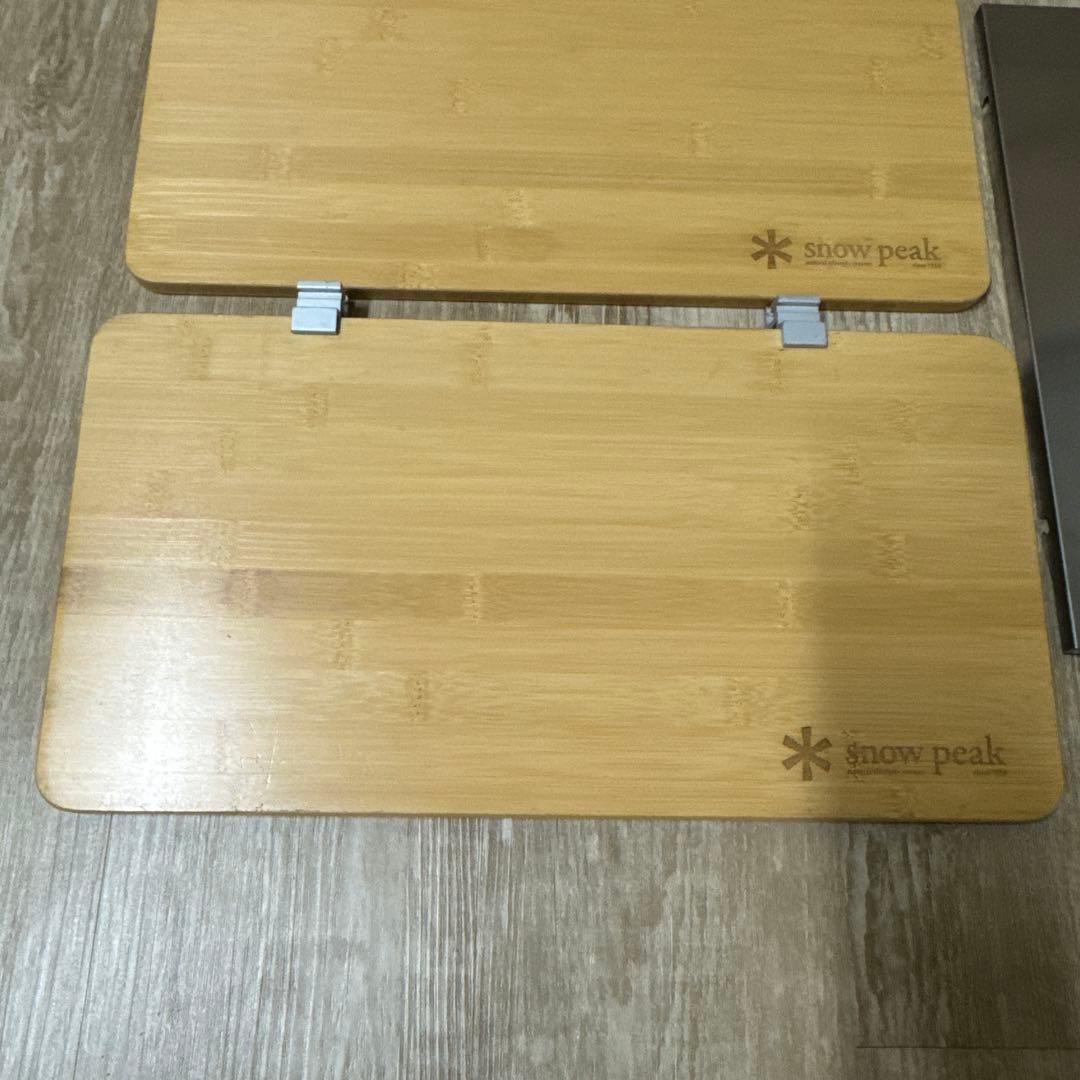 スノーピーク　スライドトップハーフ竹　２枚 ステンレストレー １枚