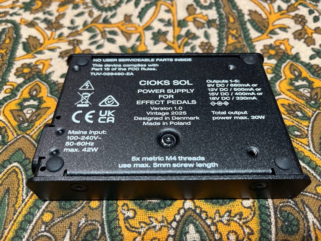 CIOKS SOL パワーサプライ 電圧切替 9V 12V 15V 18V