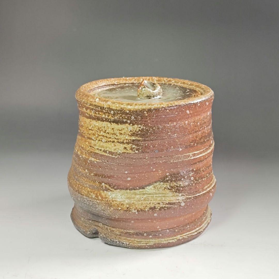 ウ265 水指『青木鵬磨作』『焼〆　水指　共箱』茶道具