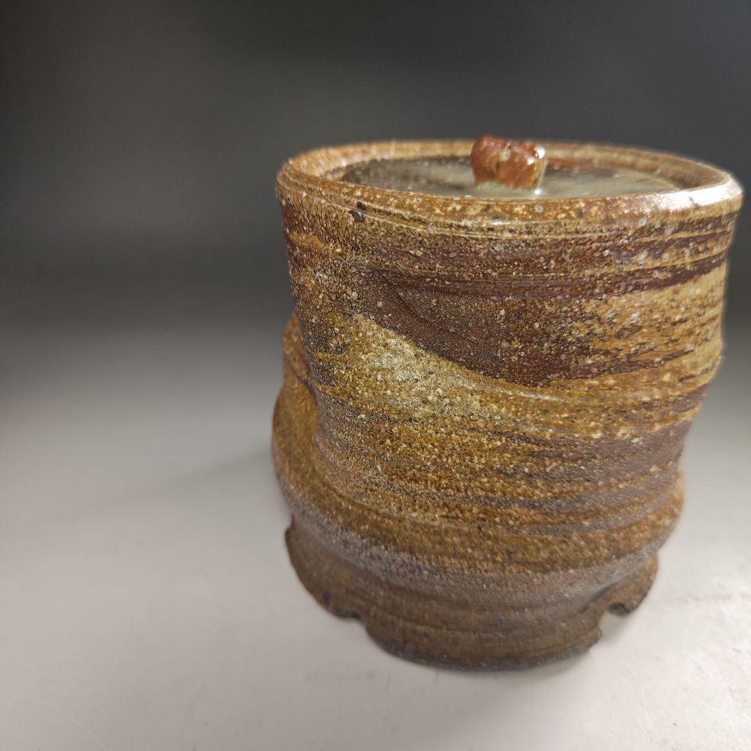 ウ265 水指『青木鵬磨作』『焼〆　水指　共箱』茶道具