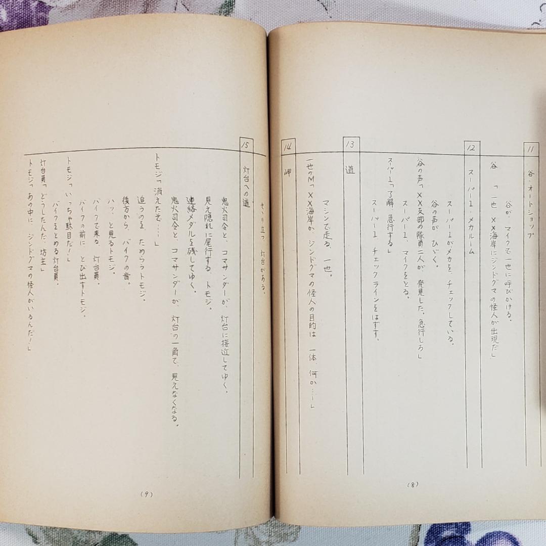 【石ノ森章太郎】◆『仮面ライダースーパー１ 準備稿』台本◆検） ポケモン