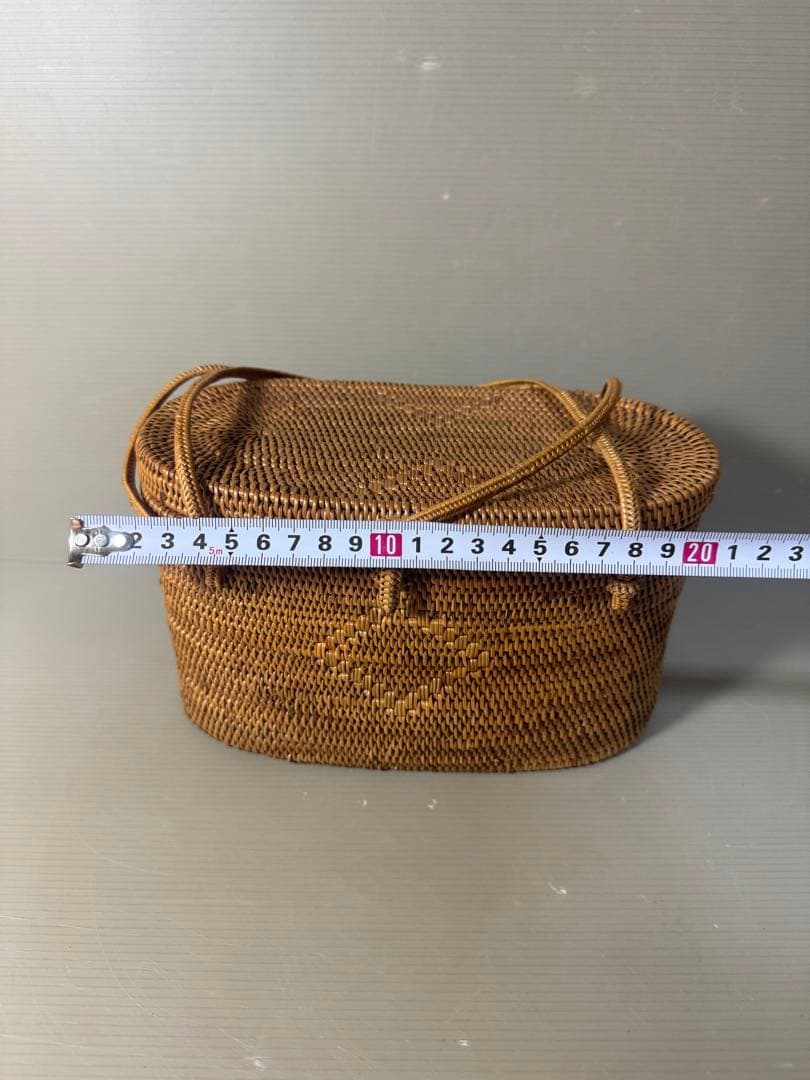 2364  アタバッグ　カゴバッグ　かごバッグ　バリ島　楕円形　未使用