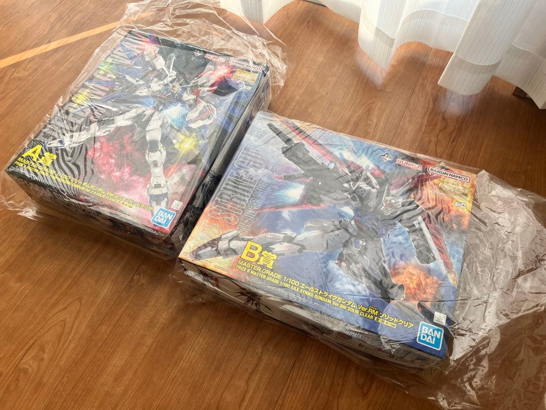 一番くじ A賞B賞 フリーダム ストライクガンダム MG ソリッドクリアセット