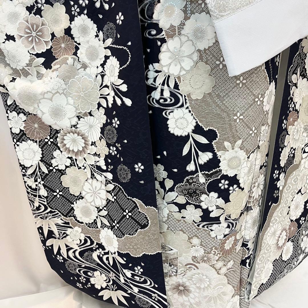 ■オーダー仕立て付き■新作■濃紺地正絹振袖フルセット■振袖一式■成人式