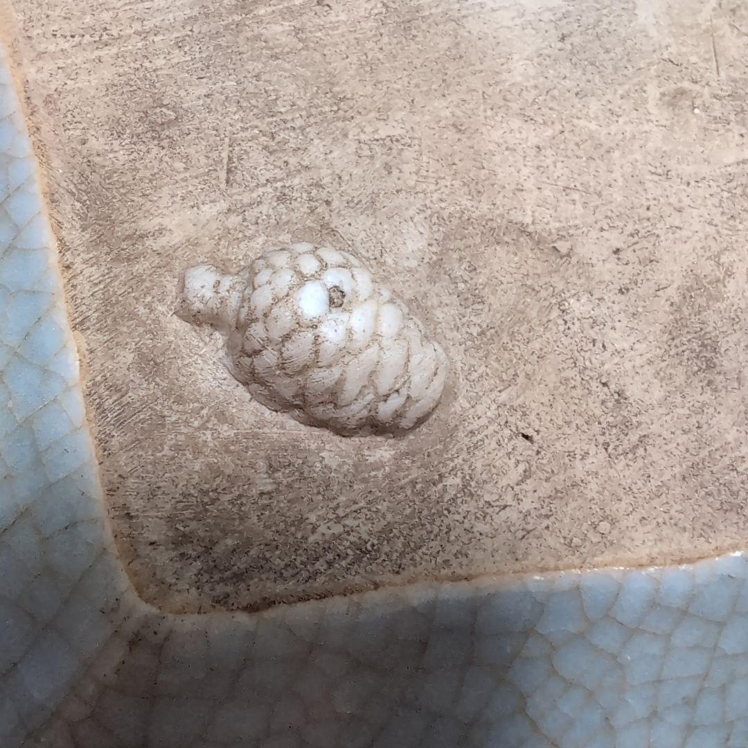 【骨董品】白磁鶴紋四方皿　菓子器