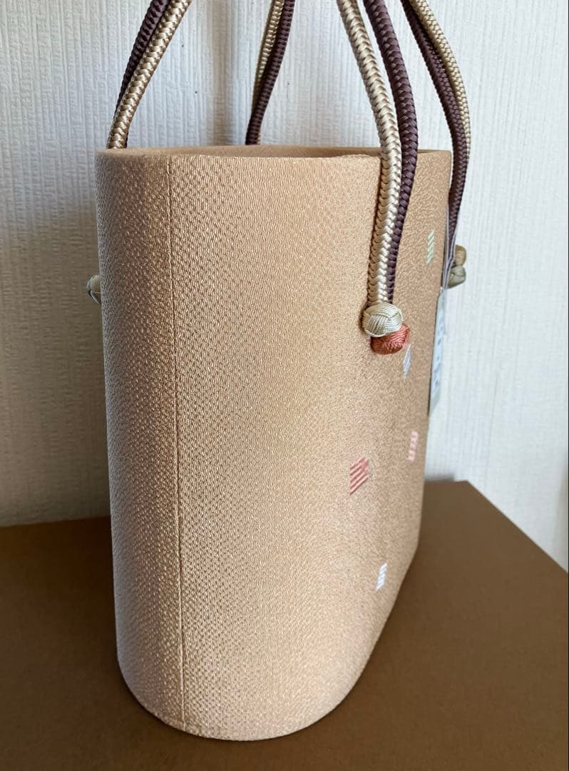 専用★新品◇和想庵 正絹×本革 和装バッグ 刺繍 源氏香 トート