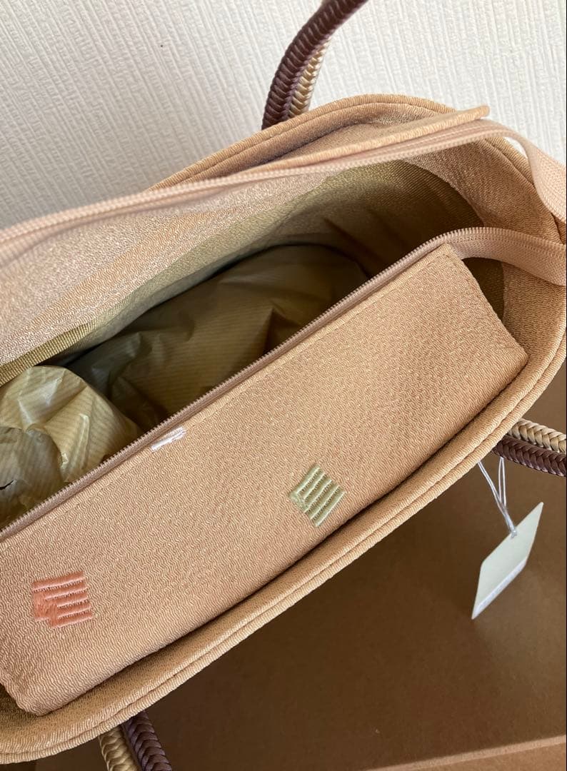 専用★新品◇和想庵 正絹×本革 和装バッグ 刺繍 源氏香 トート