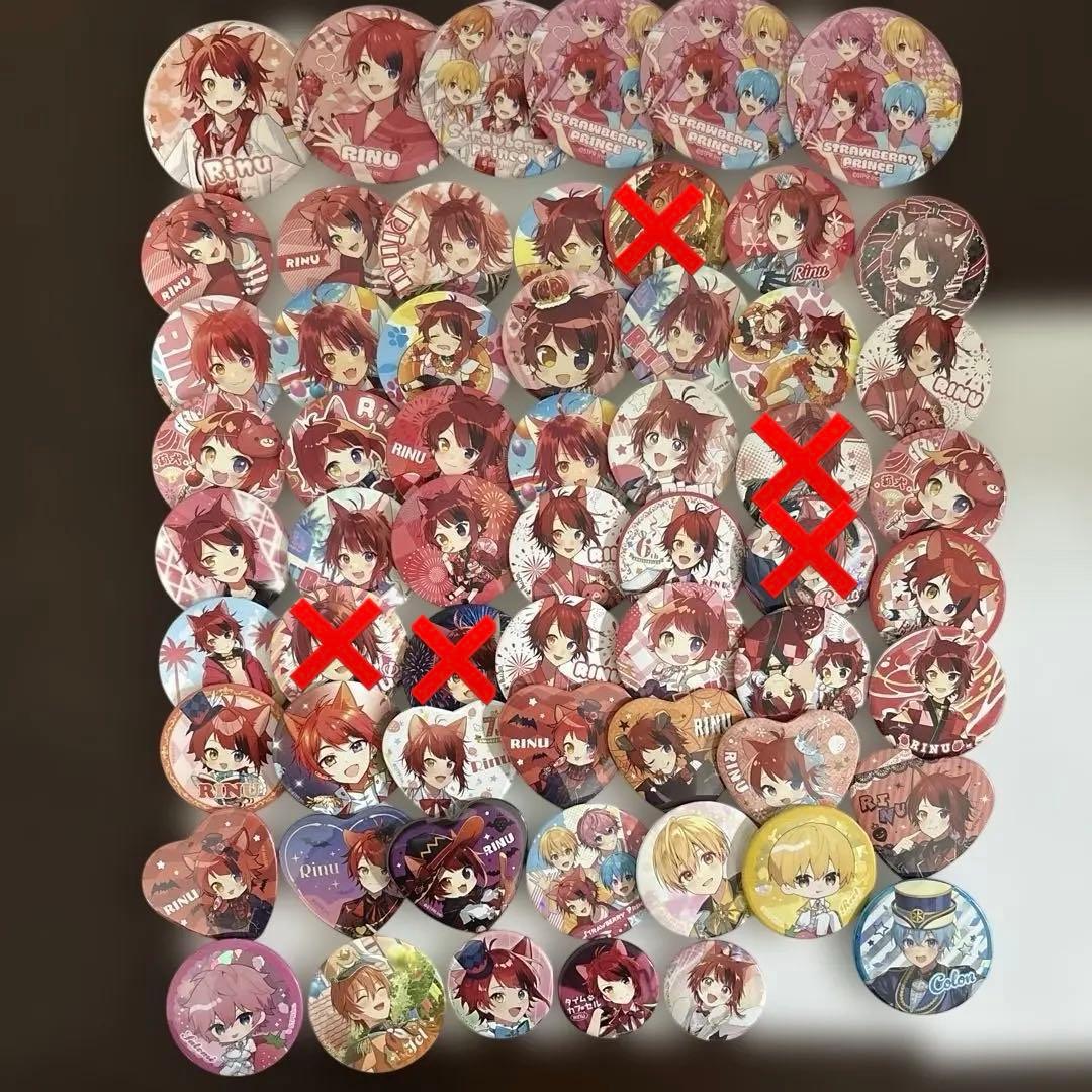 すとぷり　莉犬くん缶バッチまとめ売り55個