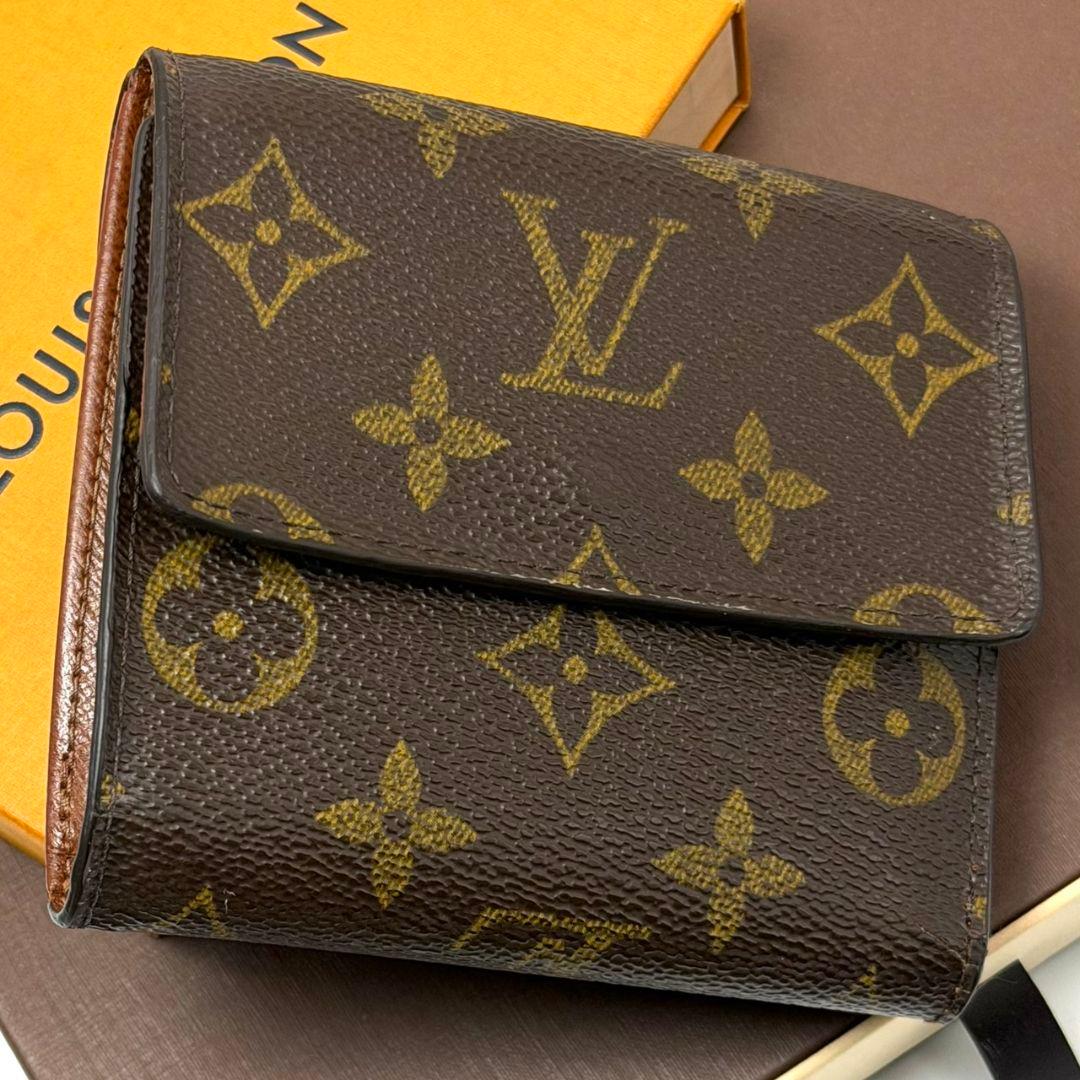 良品 ルイヴィトン モノグラム ポルトモネ ビエ カルトクレディ Wホック 財布