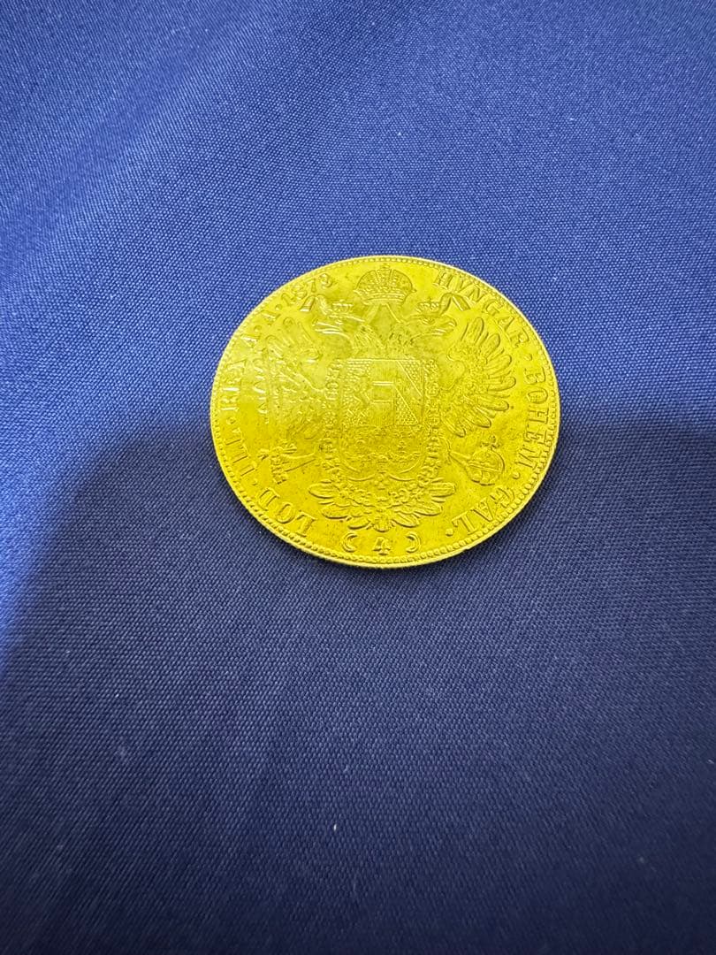 海外古銭　オーストリア　ダカット　双頭の鷲　　1879年