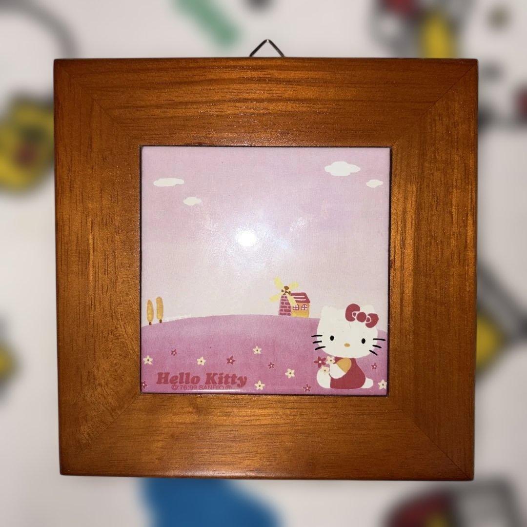 【超激レア・レトロ】SANRIO ハローキティ 四季のタイル画 デコレーション