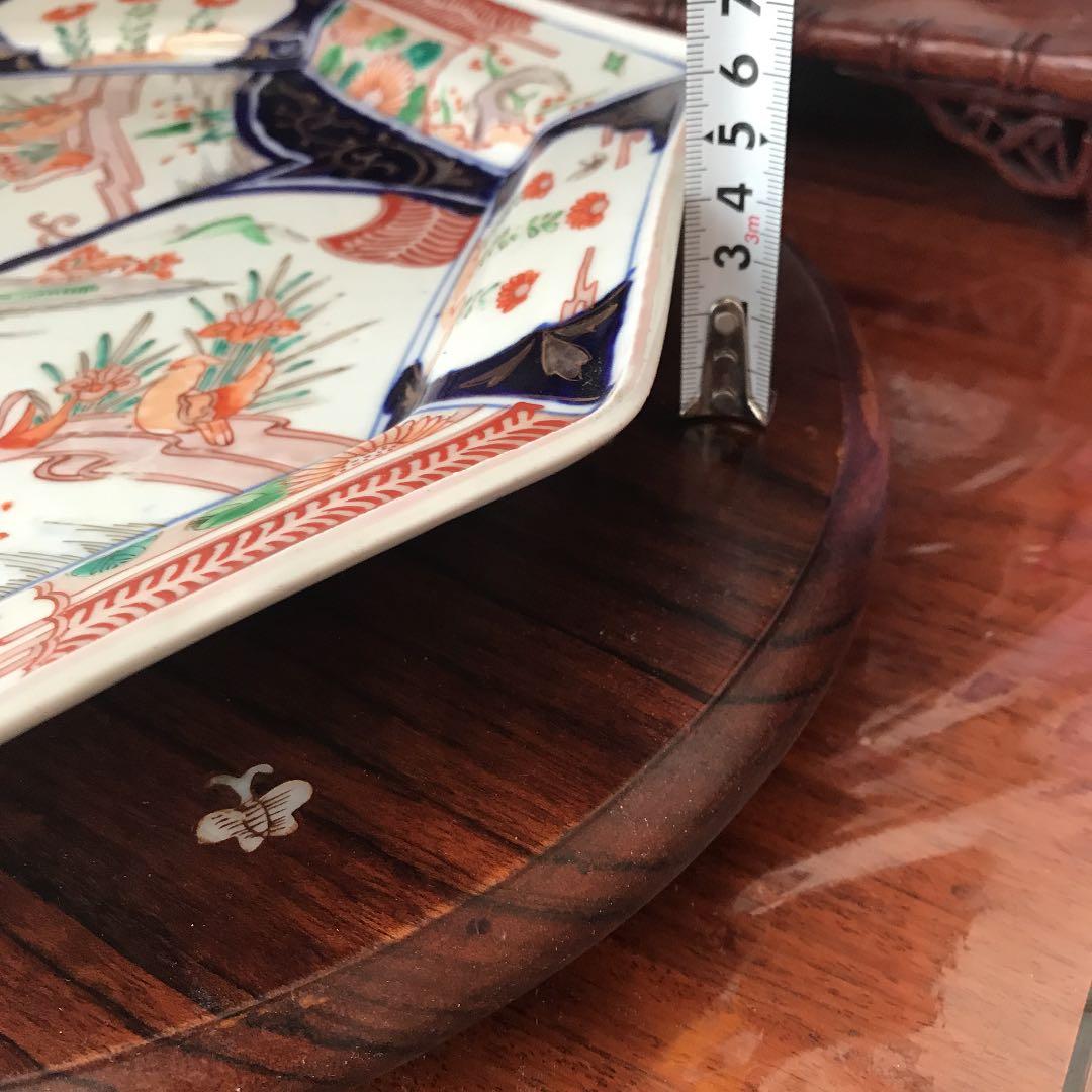 古伊万里　古美術　赤絵　飾り皿　観賞皿　年代品