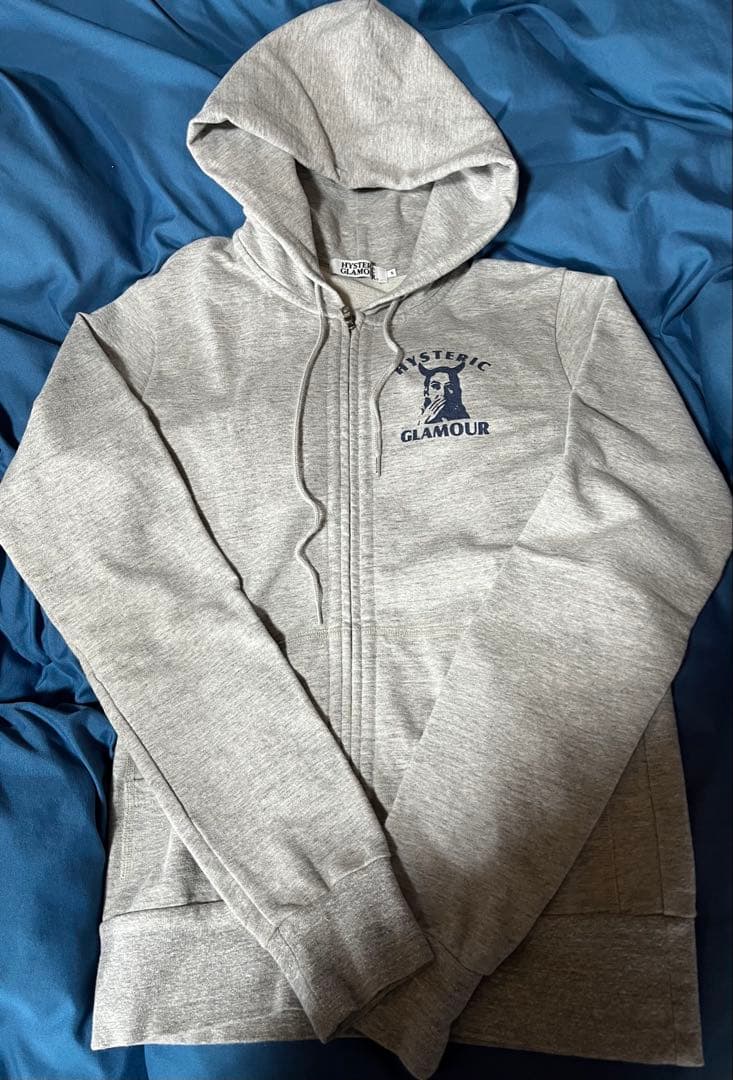 ヒステリックグラマー　ジップ パーカー グレー　ガール