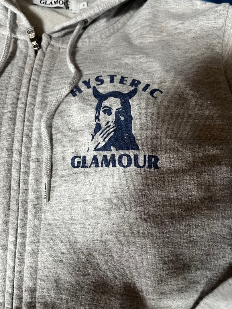 ヒステリックグラマー　ジップ パーカー グレー　ガール