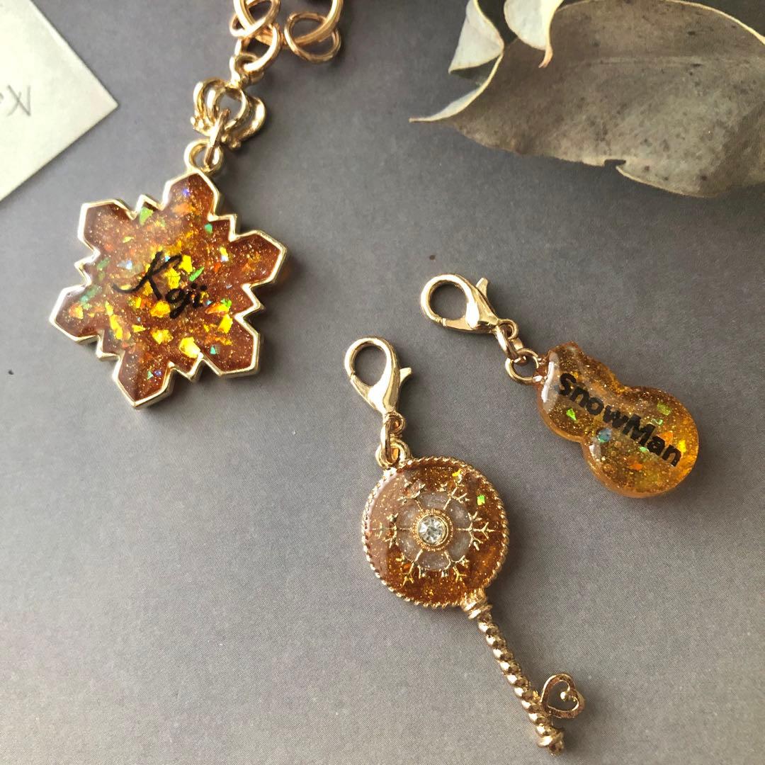 コンプリートセット 雪の結晶 キーホルダー&チャーム Koji