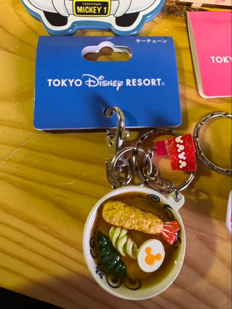 s2062 ディズニー　リゾート　キーチェーン　中華　和食　未使用 6点