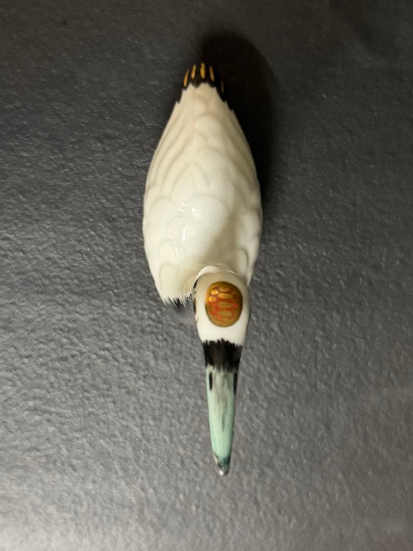 手塚祥堂　白鶴香合　堀内宗完書付　花押　共箱