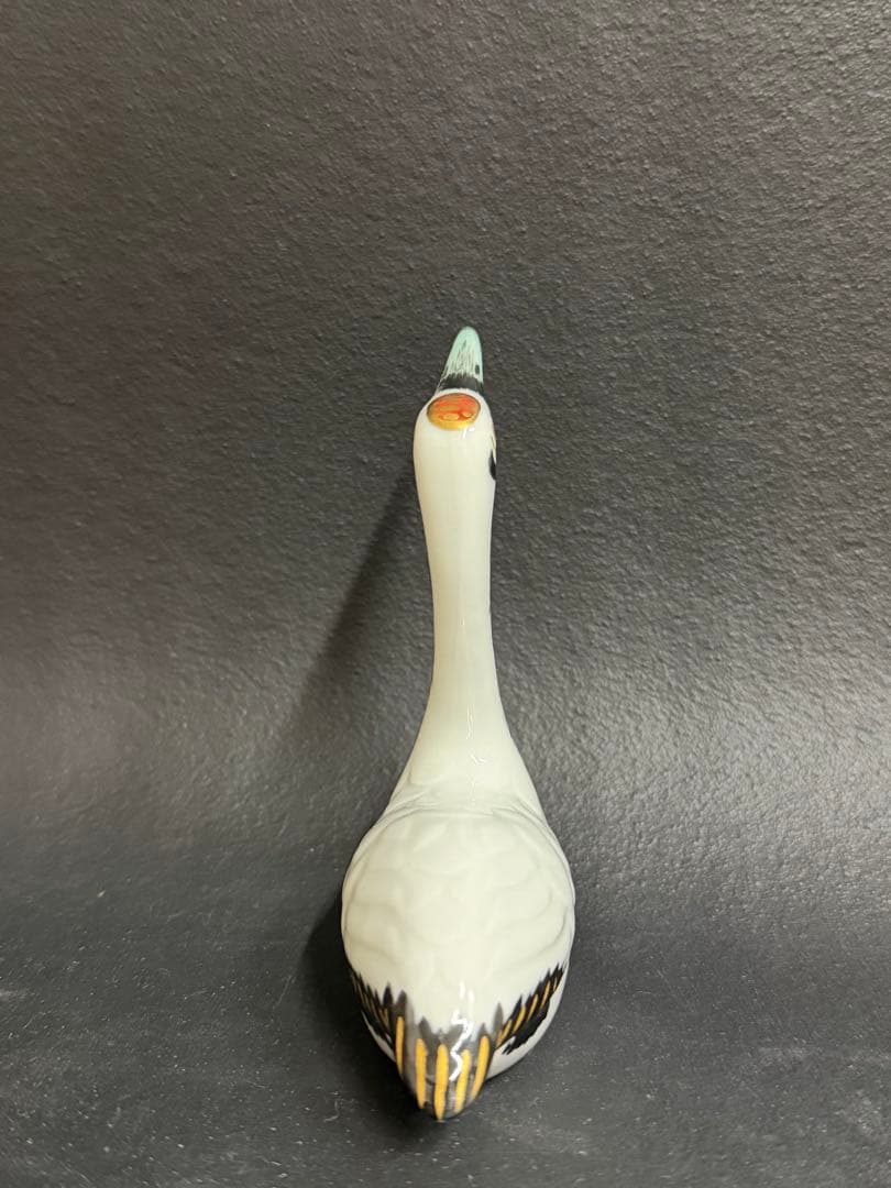 手塚祥堂　白鶴香合　堀内宗完書付　花押　共箱