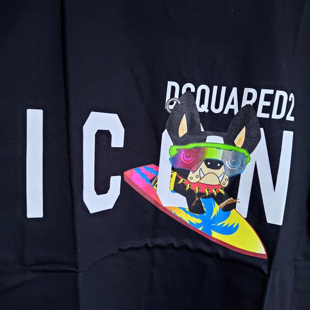 DSQUARED2 ディースクエアード ICON ロゴ Tシャツ XL ブラック
