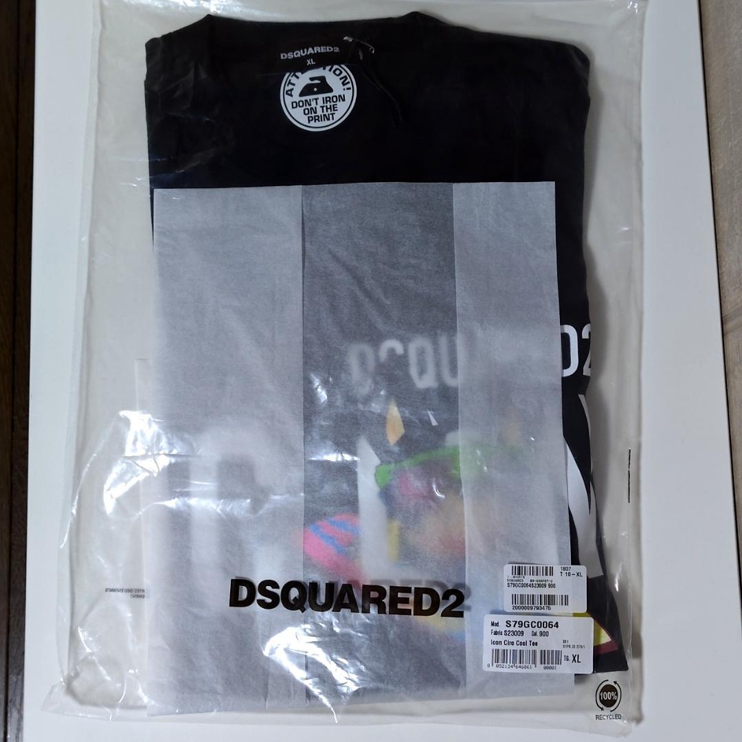 DSQUARED2 ディースクエアード ICON ロゴ Tシャツ XL ブラック