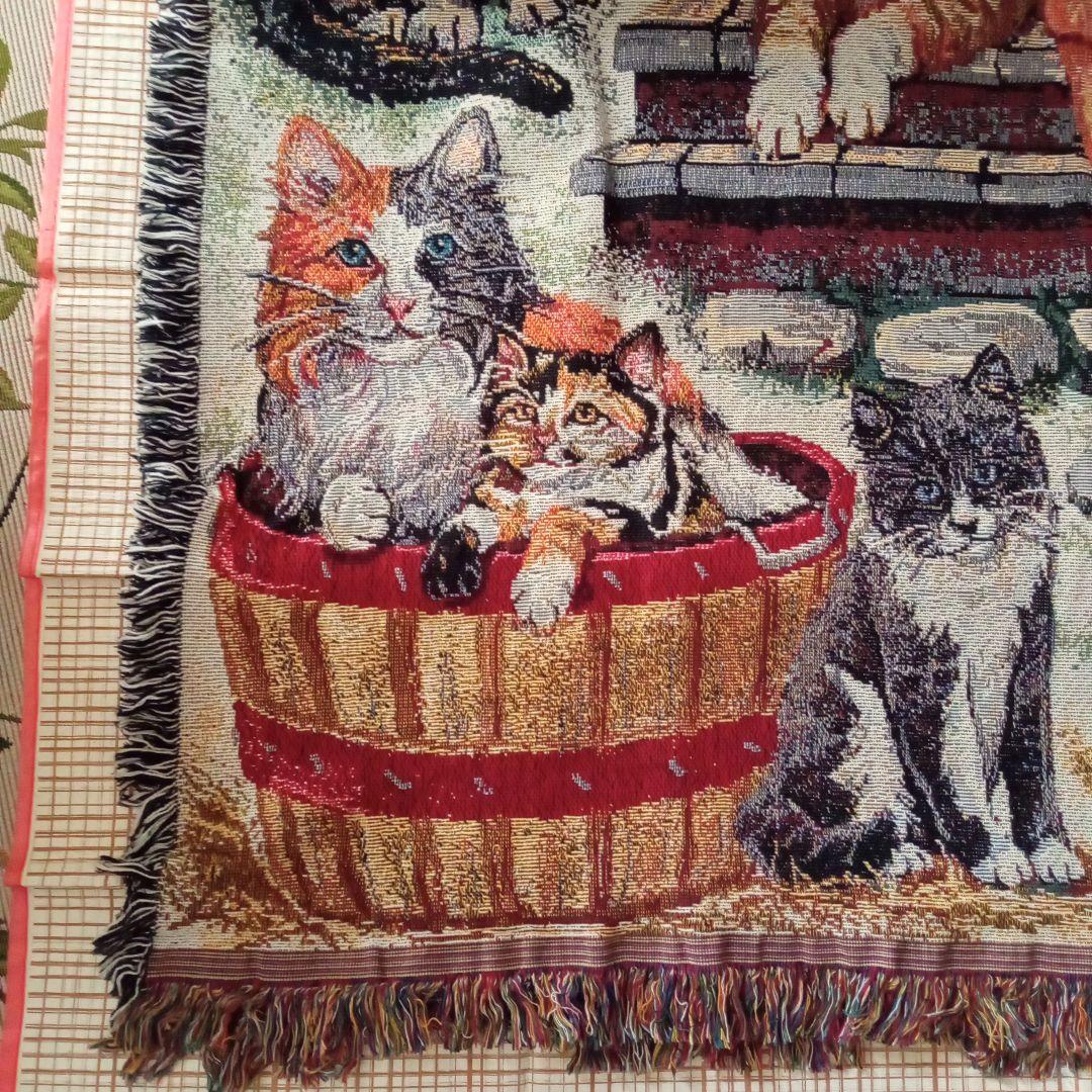 新品♥海外からやってきた物♥猫のタペストリー　ブランケット　ベッドカバー