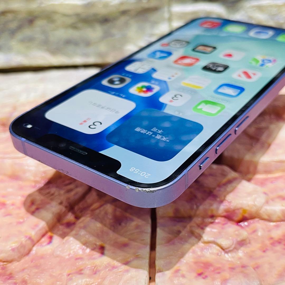 SIMフリー iPhone12 128GB パープル 新品電池
