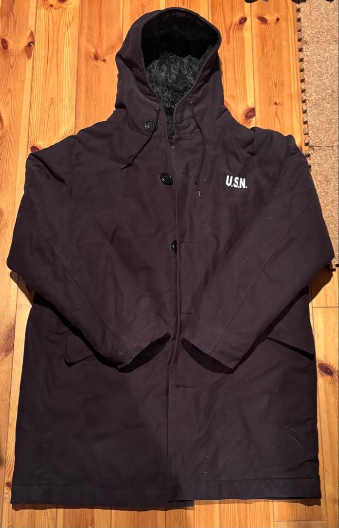 AVIREX アヴィレックス U.S.N フード付き ミリタリージャケット