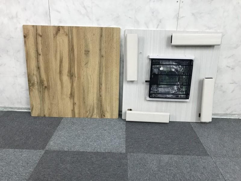 かわいい折れ脚　リバーシブルコタツ70WH