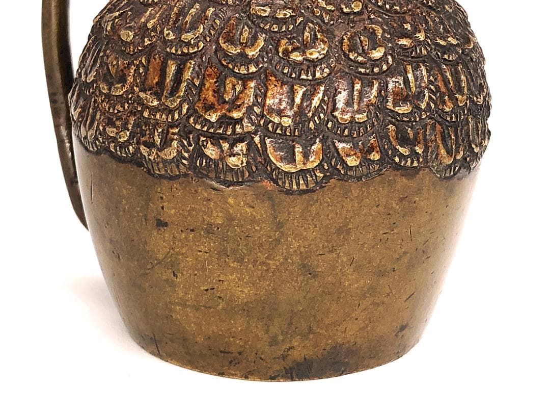 【 彫金鳳凰水滴 】　万成刻　中華清朝古玩　養生桐箱付