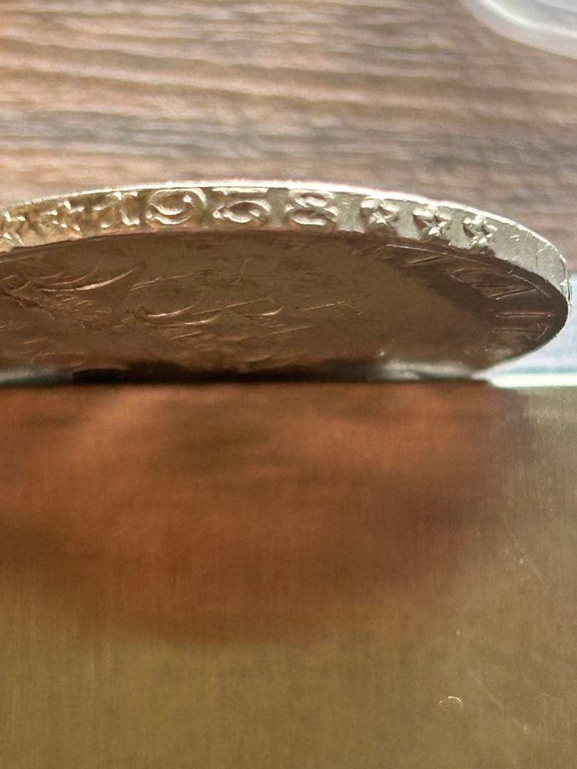 イタリア 500リラ 旧銀貨 船のデザイン1958年