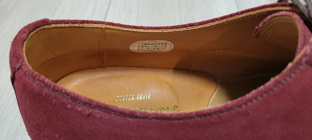 SCOTCH GRAIN スコッチグレイン スウェードストレートチップ レッド