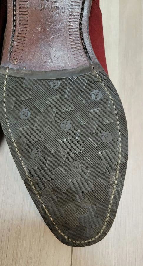 SCOTCH GRAIN スコッチグレイン スウェードストレートチップ レッド